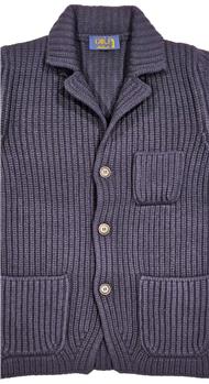 Giacca lavorata golf by montan BLU - gallery 3