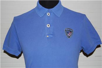 POLO BLAUER CON STEMMA CELESTE CHIARO E1 - gallery 5