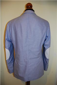 GIACCA UOMO OXFORD CON TOPPE CELESTE CHIARO E1 - gallery 2
