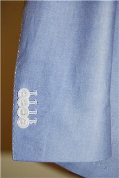 GIACCA UOMO OXFORD CON TOPPE CELESTE CHIARO E1 - gallery 4