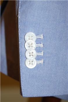 GIACCA UOMO OXFORD CON TOPPE CELESTE CHIARO E1 - gallery 5