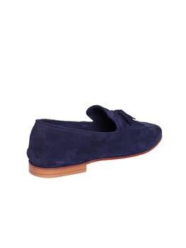 Scarpa pelle con nappine BLU - gallery 5