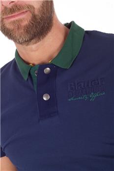 Blauer polo uomo mezza manica BLU - gallery 6