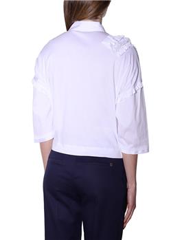 Blusa twin set classica BIANCO - gallery 2