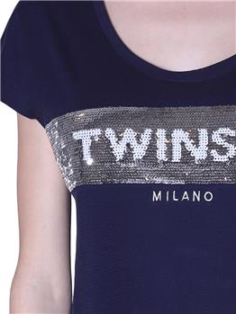 T-shirt twin set MID BLU - gallery 2