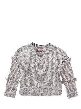 Maglia twin set applicazioni AVORIO