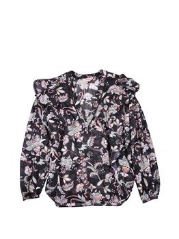 Blusa twin set floreale NERO