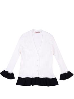 Cardigan twin set bicolore NEVE INDACO