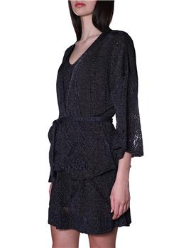 Cardigan twin set lurex NERO - gallery 3