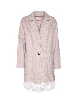Cappotto twin seta spina pesce RUM NEVE