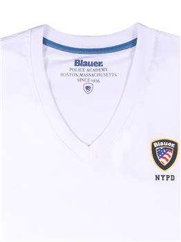 T-shirt blauer uomo scollo v BIANCO - gallery 5