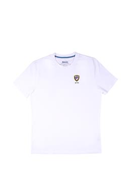T-shirt blauer uomo giro collo BIANCO