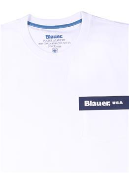 T-shirt blauer uomo giro collo BIANCO P1 - gallery 5