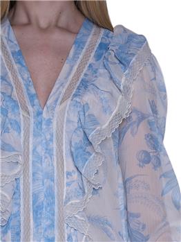 Blusa twinset FIORE NEVE AZZURRO - gallery 5