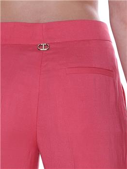 Pantalone in twill twinset AZALEA SELVAGGIA - gallery 5