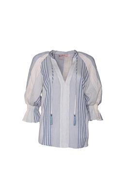 Blusa garza twinset RIGA NEVE AZZURRO