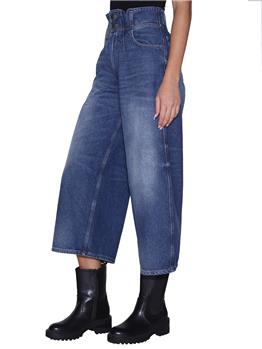 Wide leg denim twin set BLEU - gallery 3