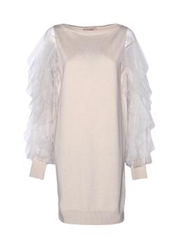 Abito tulle twin set ECRU