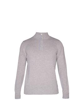 Maglia golf lupetto bottoni BEIGE - gallery 2