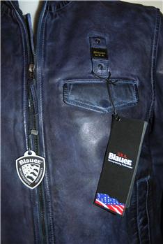 GIUBBOTTO BLAUER PELLE BLU P4 - gallery 4