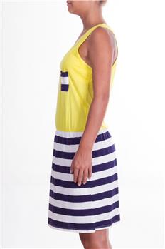 Abito petit bateau con tasca BLU E GIALLO - gallery 3