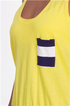 Abito petit bateau con tasca BLU E GIALLO - gallery 5