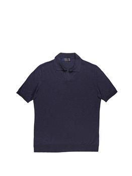 Polo golf by montanelli seta BLU