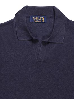 Polo golf by montanelli seta BLU - gallery 5