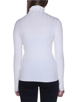 Maglia collo alto coste aspesi BIANCO - gallery 4