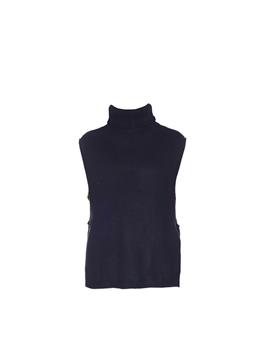 Maglia collo alto coste aspesi NERO
