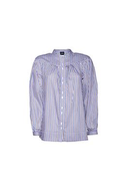 Camicia alla coreana aspesi SENAPE E BLU