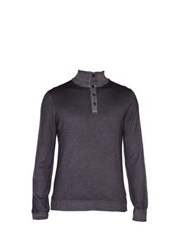 Maglia golf lupetto lana MARRONE MELANGE - gallery 2