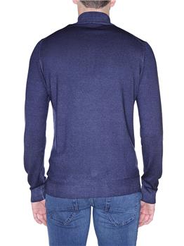 Maglia golf lupetto lana BLU MELANGE - gallery 4