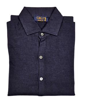 Polo camicia golf by montanell BLU MELANGE - gallery 3
