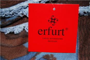 SCIARPA ERFURT CON PAILLETTES CELESTE E MARRONE I1 - gallery 8