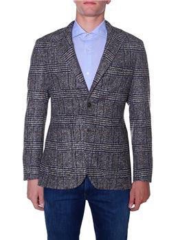 Giacca golf by montanelli CELESTE SCURO BIANCO MARRONE