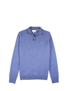 Maglia 1/2 zip lacoste uomo CELESTE MELANGE