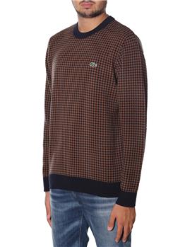 Maglia lacoste uomo giro collo BLU E RUGGINE