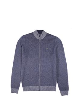 Maglia lacoste full zip uomo BIANCO E BLU