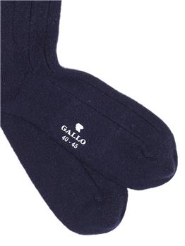 Calza gallo donna cachemere BLU