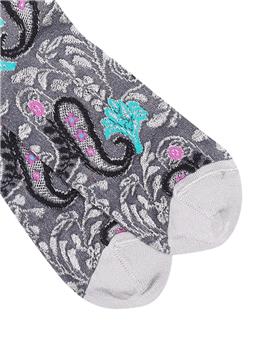 Calza gallo donna  paisley ARGENTO