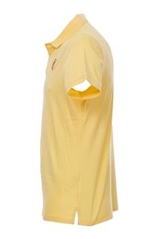 Polo blauer uomo con stemma GIALLO