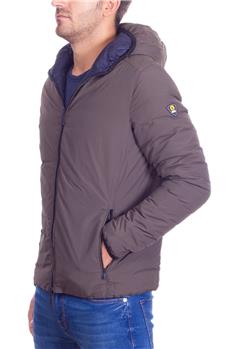 Piumino ciesse uomo cappuccio MARRONE E BLU Y7
