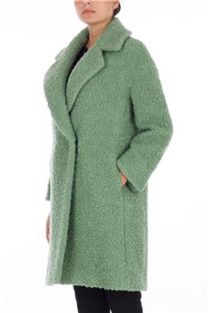 Cappotto boucle' VERDE CHIARO