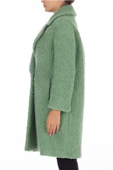 Cappotto boucle' VERDE CHIARO - gallery 3