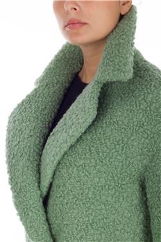 Cappotto boucle' VERDE CHIARO - gallery 5