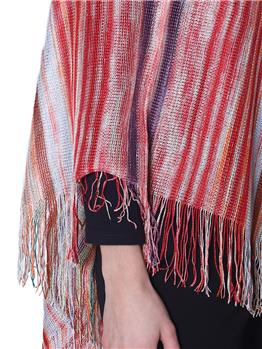 Missoni poncho rigato ROSA - gallery 3