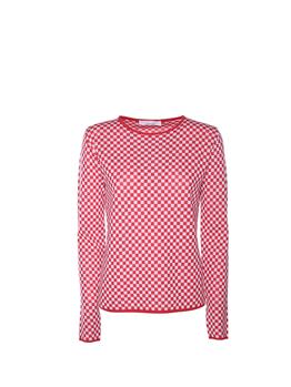 Maglia girocollo liviana conti BIANCO E ROSSO