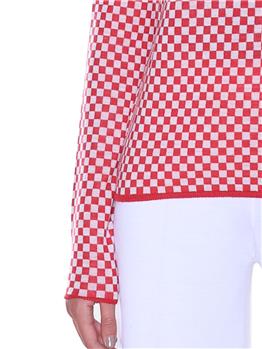 Maglia girocollo liviana conti BIANCO E ROSSO - gallery 5