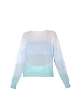 Maglia sfumatura liviana conti AZZURRO